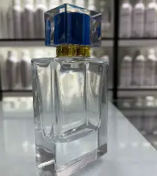 شیشه ادکلن 60 میل وارداتی با والف ایزی کریمپ و کپ سالین آبی