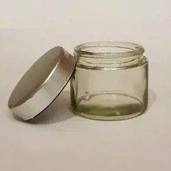 قوطی کرم 30 گرم شیشه ای شفاف کد 1138 - 1