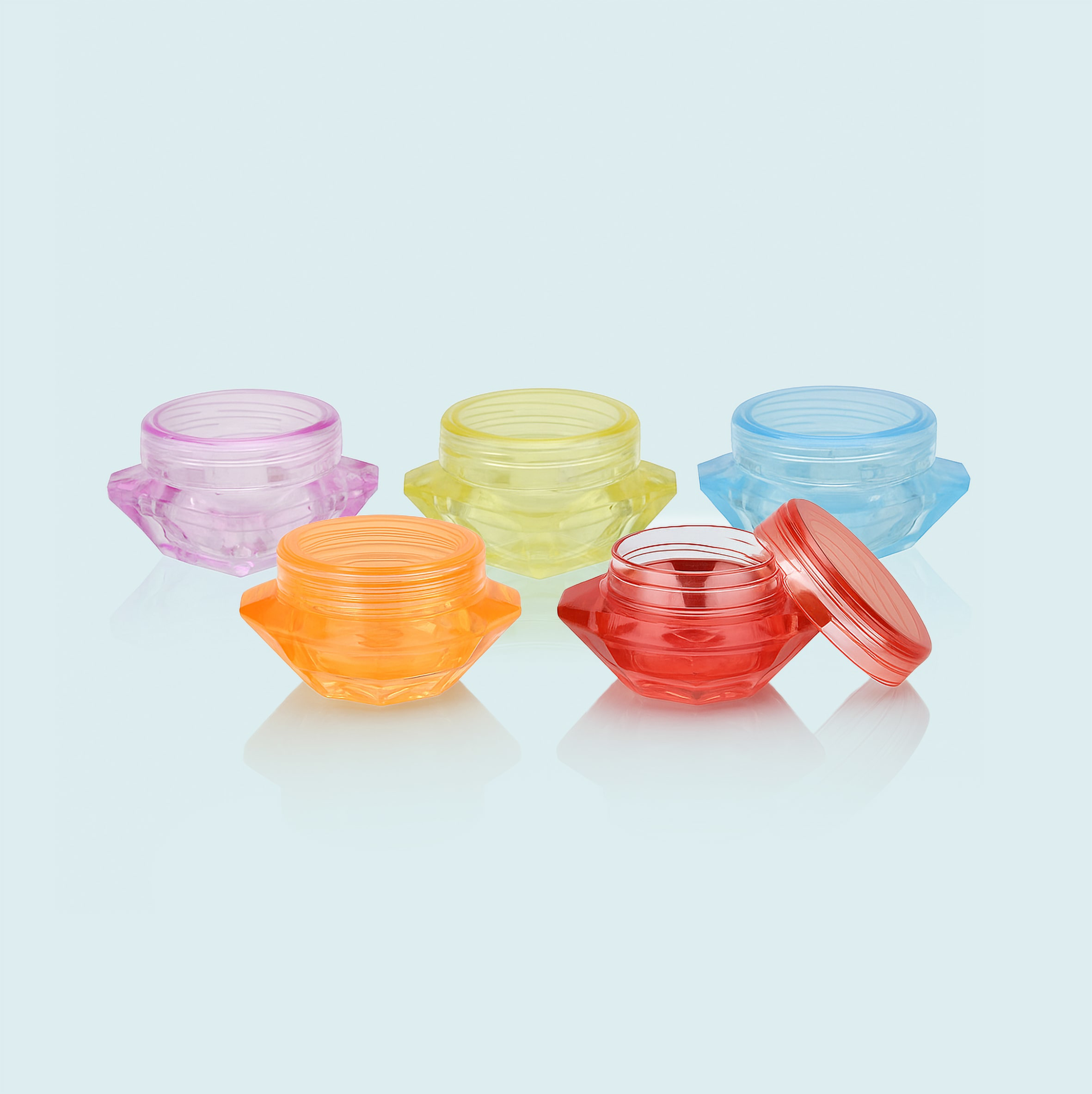 قوطی کریستال 5 گرمی طرح الماس رنگی CO190054